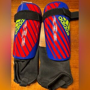 Adidas Men's Blue and Red Shin Guards